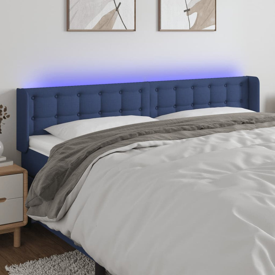 Hoofdbord Led 203X16X78/88 Cm Stof Taupe