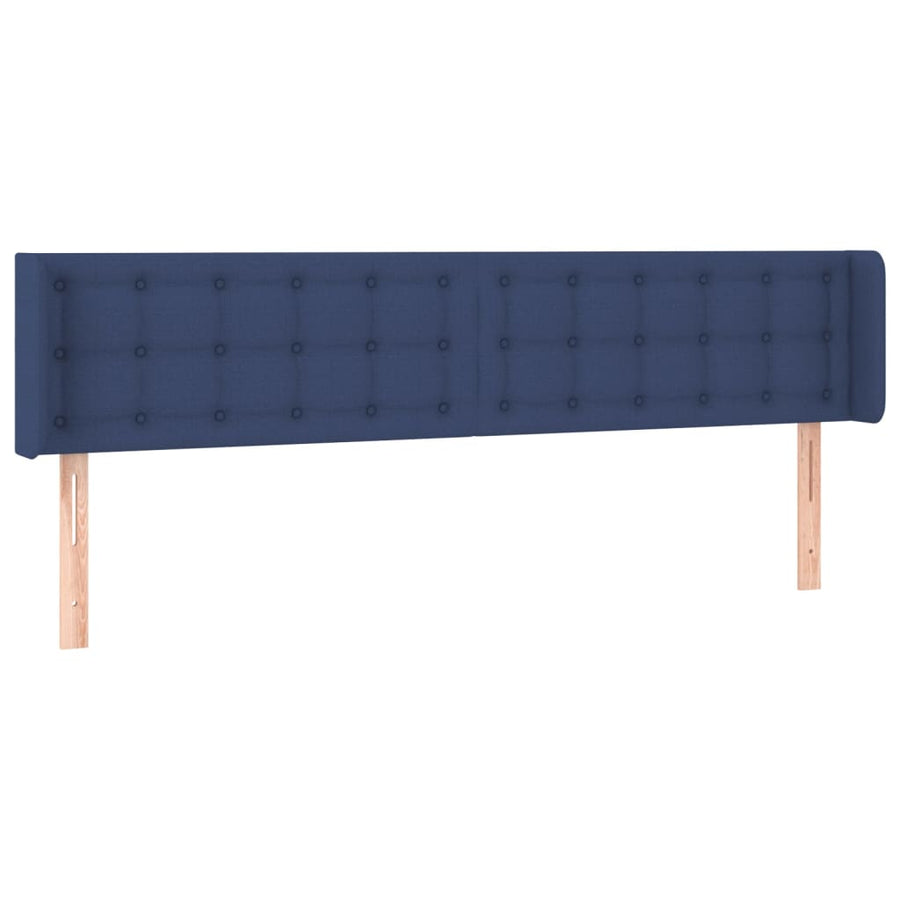 Hoofdbord LED 203x16x78/88 cm stof blauw 203 x 16 x 78/88 cm Blauw