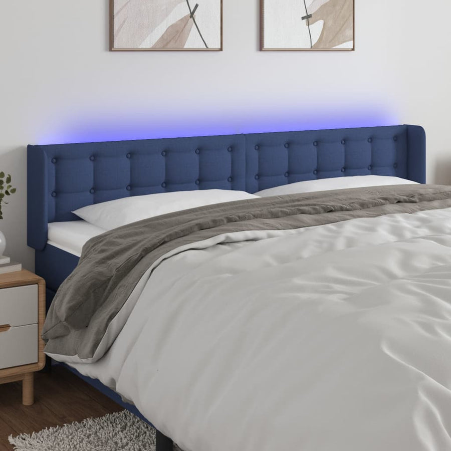 Hoofdbord Led 203X16X78/88 Cm Stof Taupe