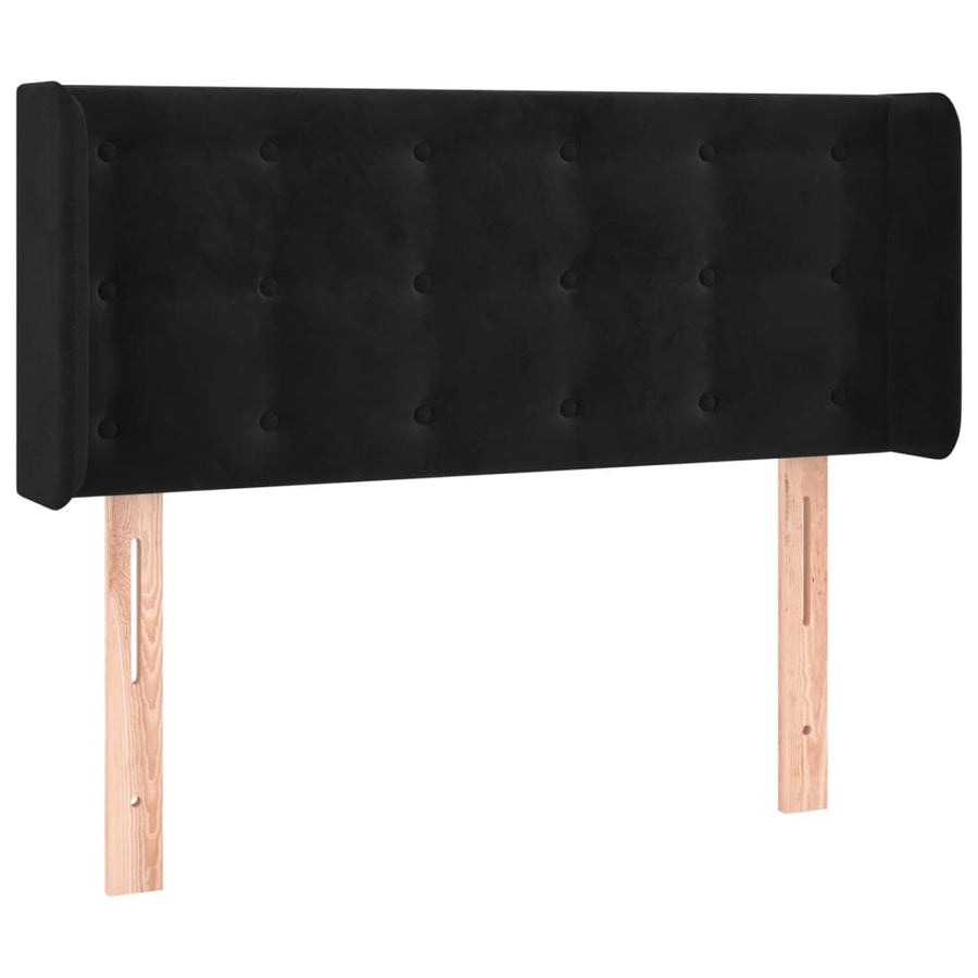 Hoofdbord Led Fluweel 83 x 16 x 78/88 cm Zwart