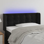 Hoofdbord 83x16x78/88 cm fluweel zwart LED