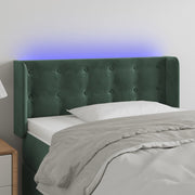 Hoofdbord 83x16x78/88 cm fluweel donkergroen LED