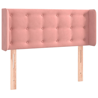 Hoofdbord Led Fluweel 1 83 x 16 x 78/88 cm Roze