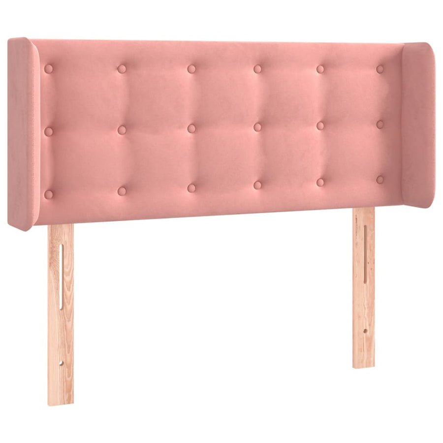 Hoofdbord Led Fluweel 1 83 x 16 x 78/88 cm Roze