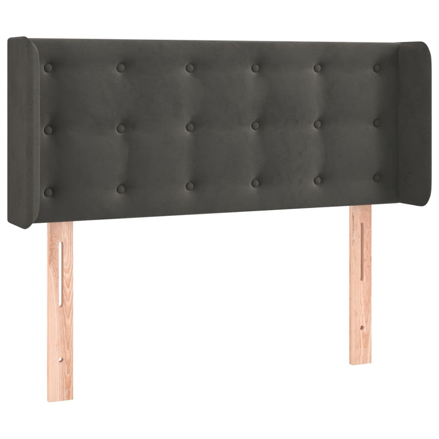 Hoofdbord Led 93X16X78/88 Cm Fluweel Donkergrijs 93 x 16 x 78/88 cm