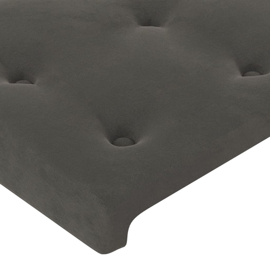 Hoofdbord Led 93X16X78/88 Cm Fluweel Donkergrijs 93 x 16 x 78/88 cm