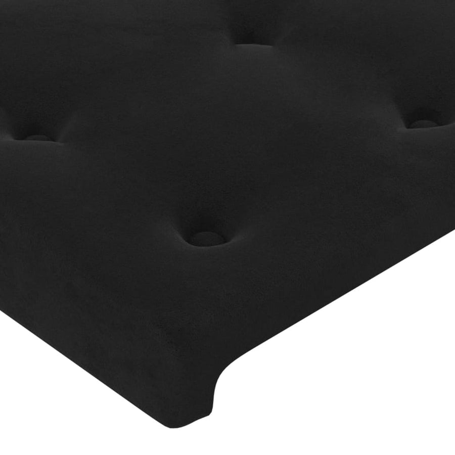 Hoofdbord Led Fluweel 93 x 16 x 78/88 cm Zwart