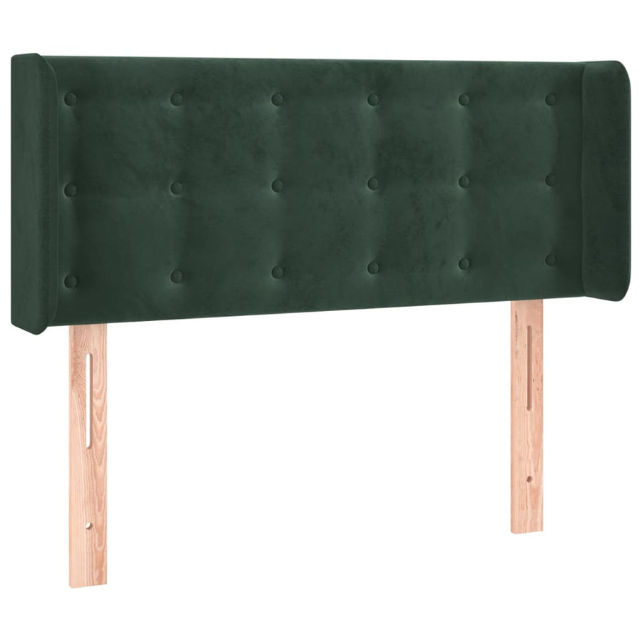 Hoofdbord Led Fluweel 1 93 x 16 x 78/88 cm Donkergroen