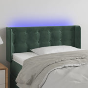 Hoofdbord 93x16x78/88 cm fluweel donkergroen LED