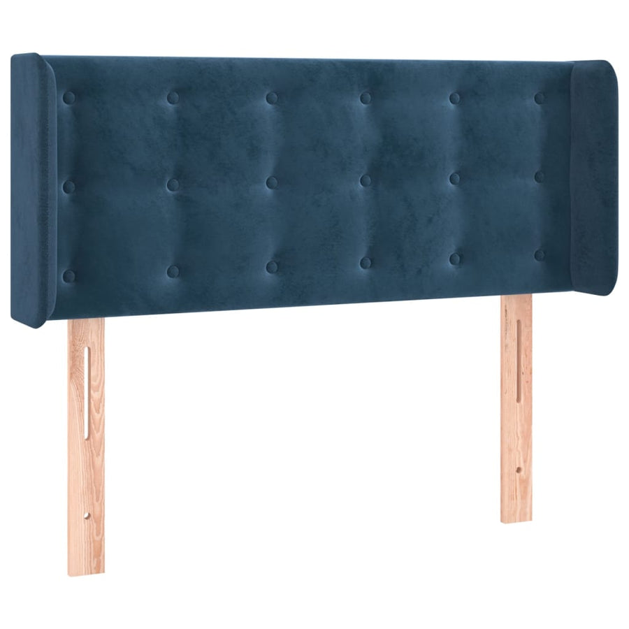 Hoofdbord Led Fluweel Blauw 93 x 16 x 78/88 cm Donkerblauw