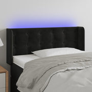 Hoofdbord LED 103x16x78/88 cm zwart fluweel