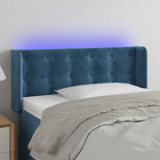 Hoofdbord 103x16x78/88 cm fluweel donkerblauw LED