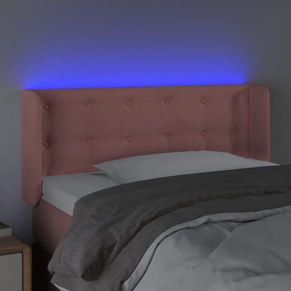 Hoofdbord Led Fluweel 103 x 16 x 78/88 cm Roze