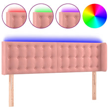 Hoofdbord Led Fluweel 147 x 16 x 78/88 cm Roze