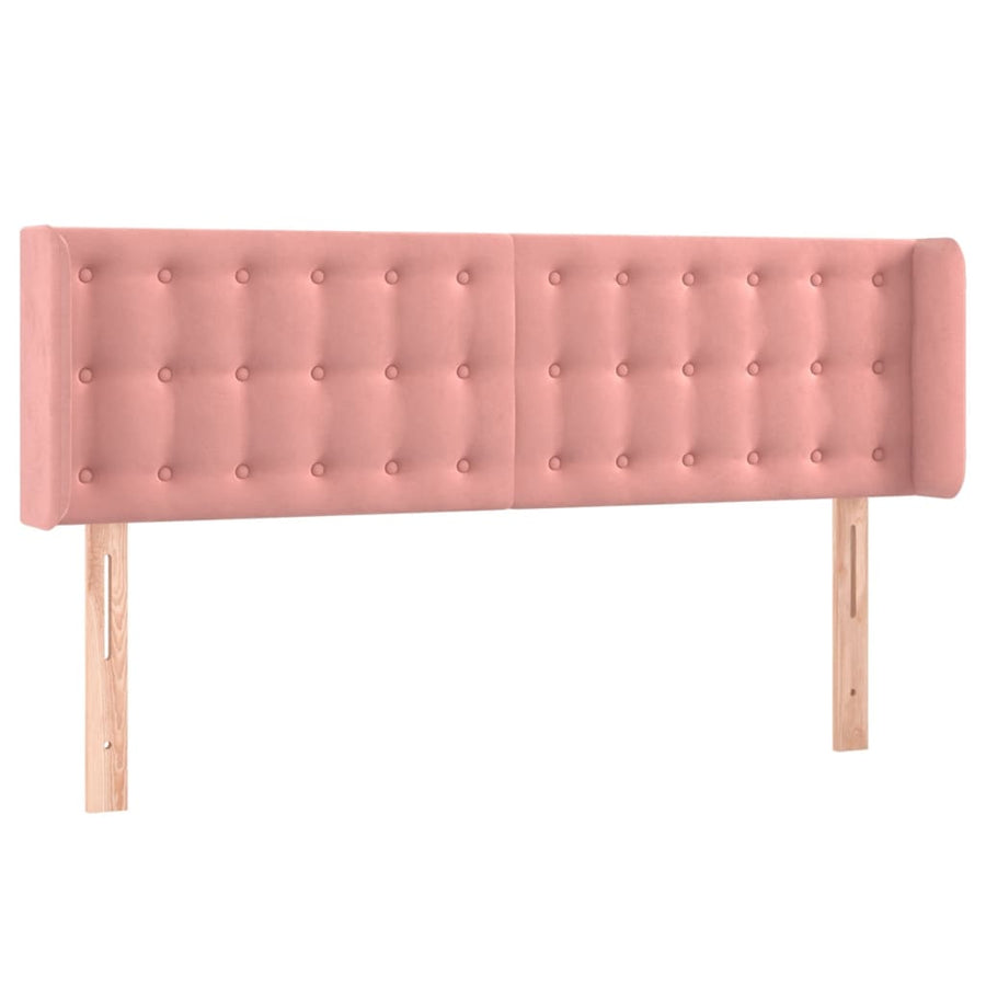 Hoofdbord Led Fluweel 147 x 16 x 78/88 cm Roze