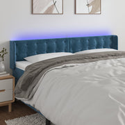 Headboard LED 163x16x78/88 cm velvet dark blue
