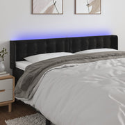 Headboard LED 183x16x78/88 cm velvet black
