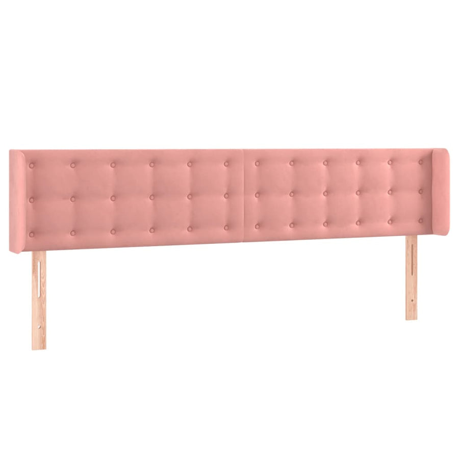 Hoofdbord Led 183X16X78/88 Cm Fluweel Roze 183 x 16 x 78/88 cm