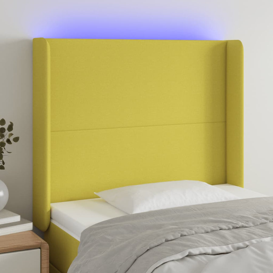 Hoofdbord Led 183X16X78/88 Cm Stof Taupe