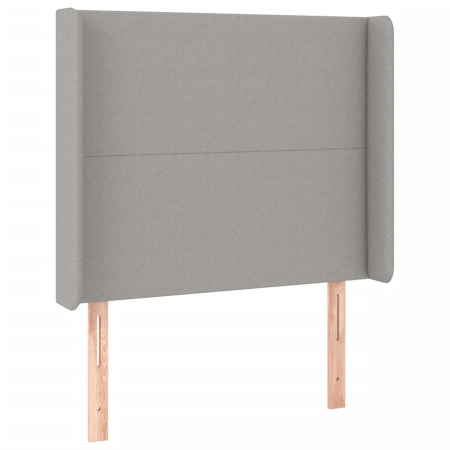 Hoofdbord LED 103x16x118/128 cm stof lichtgrijs 103 x 16 x 118/128 cm Lichtgrijs