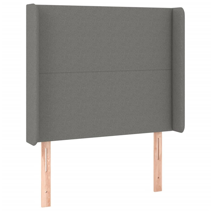 Hoofdbord Led Stof 103 x 16 x 118/128 cm Donkergrijs