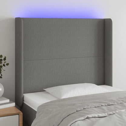 Hoofdbord Led 183X16X78/88 Cm Stof Taupe