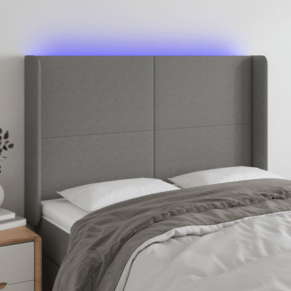 Hoofdbord Led 183X16X78/88 Cm Stof Taupe