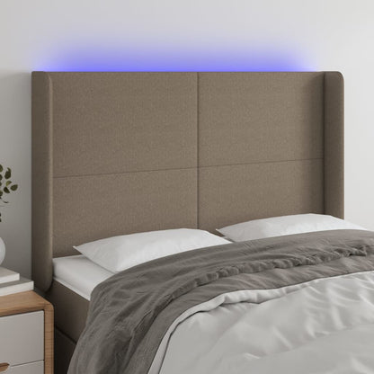 Hoofdbord Led 183X16X78/88 Cm Stof Taupe