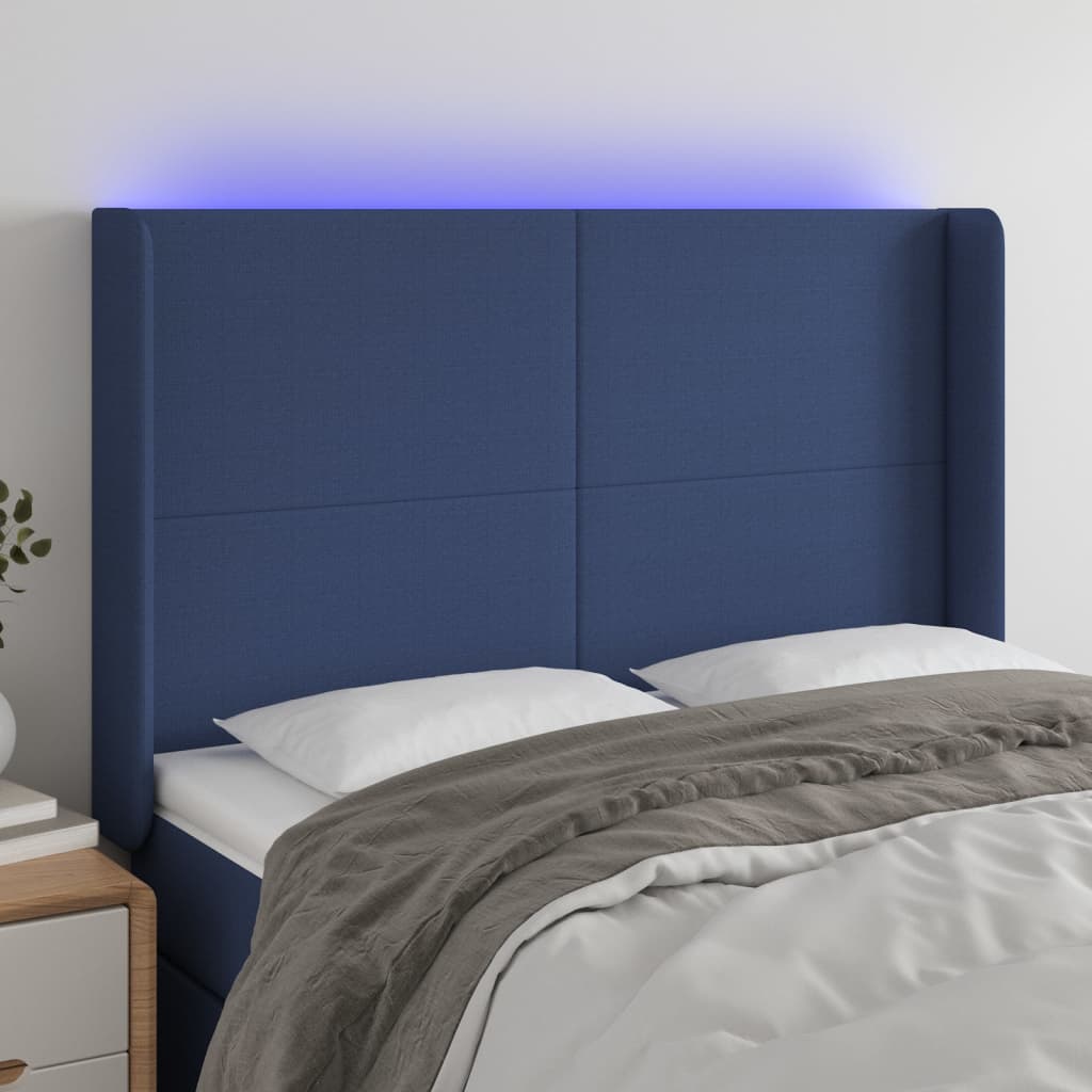 Hoofdbord Led 183X16X78/88 Cm Stof Taupe