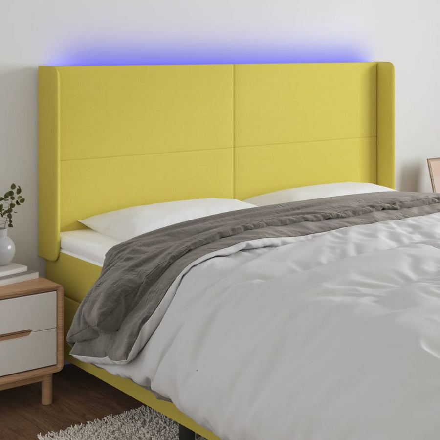 Hoofdbord Led 183X16X78/88 Cm Stof Taupe
