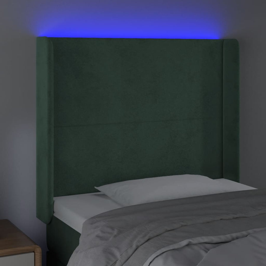 Hoofdbord Led Fluweel 83 x 16 x 118/128 cm