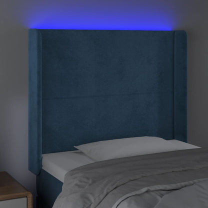 Hoofdbord Led Fluweel 93 x 16 x 118/128 cm