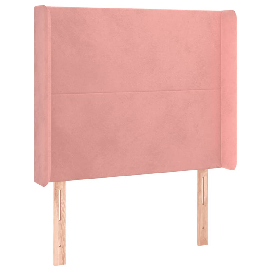 Hoofdbord Led 93X16X118/128 Cm Fluweel Roze