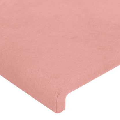 Hoofdbord Led 103X16X118/128 Cm Fluweel Roze