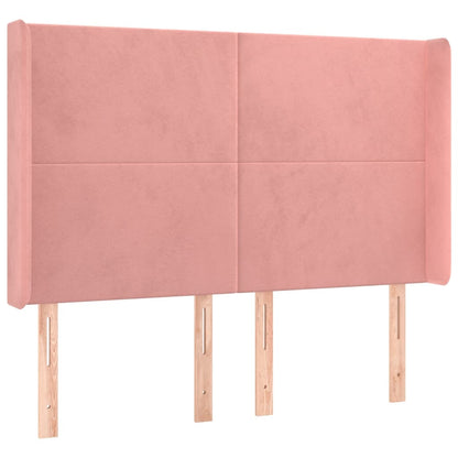 Hoofdbord Led 147X16X118/128 Cm Fluweel Roze