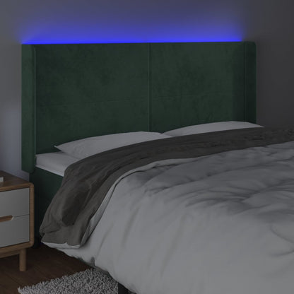 Hoofdbord Led Fluweel 203 x 16 x 118/128 cm