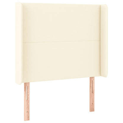 Hoofdbord Led Kunstleer Kleurig 83 x 16 x 118/128 cm Crème