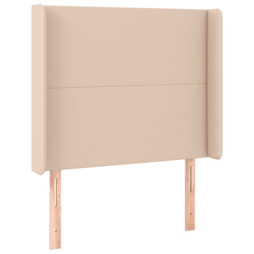 Hoofdbord LED 83x16x118/128 cm kunstleer cappuccinokleurig 83 x 16 x 118/128 cm Cappuccino