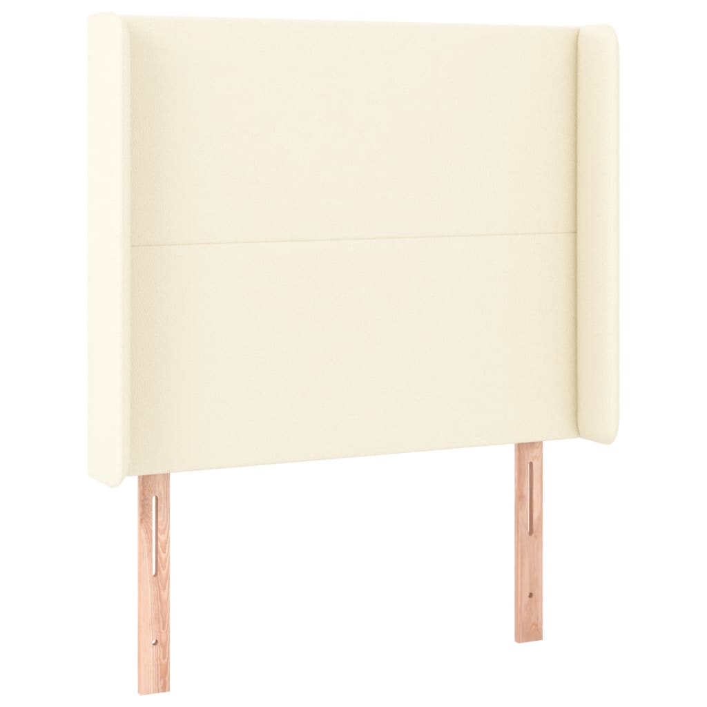 Hoofdbord Led 93X16X118/128 Cm Kunstleer Crèmekleurig Donkergroen