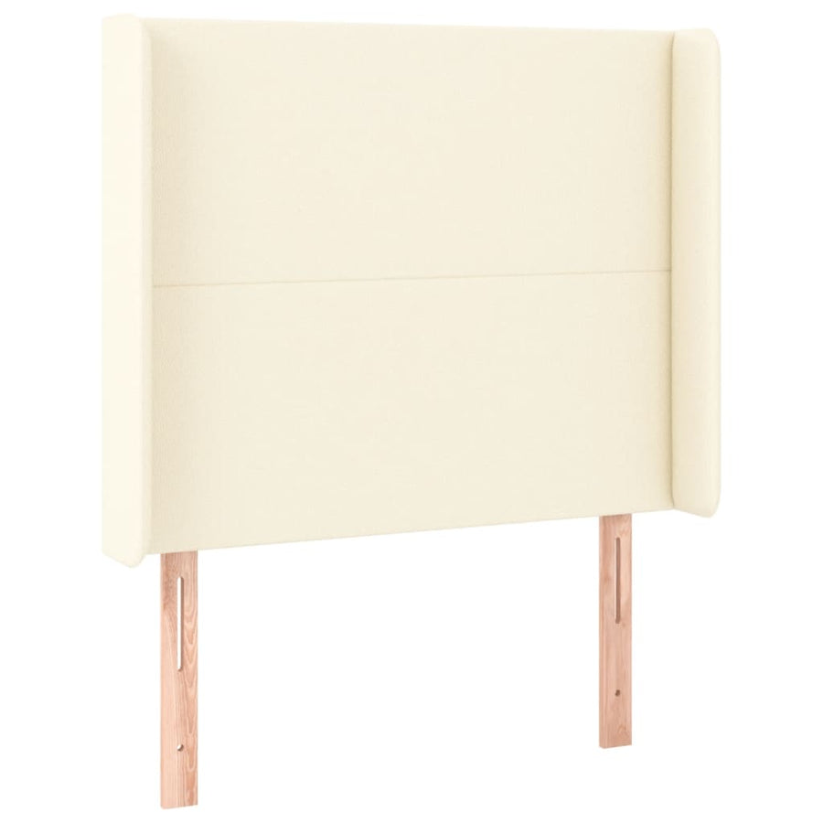 Hoofdbord Led 93X16X118/128 Cm Kunstleer Crèmekleurig Donkergroen