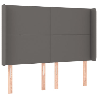 Hoofdbord Led Kunstleer 1 147 x 16 x 118/128 cm Grijs