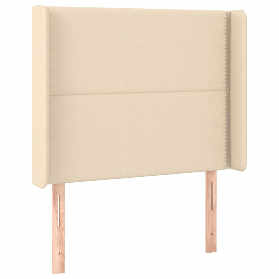 Hoofdbord Led Stof Kleurig Crème 93 x 16 x 118/128 cm