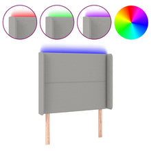 Hoofdbord Led Stof Lichtgrijs 103 x 16 x 118/128 cm