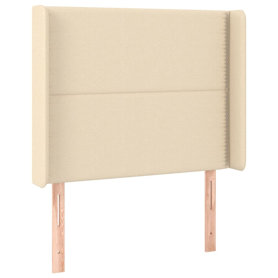 Hoofdbord Led Stof Kleurig Crème 103 x 16 x 118/128 cm