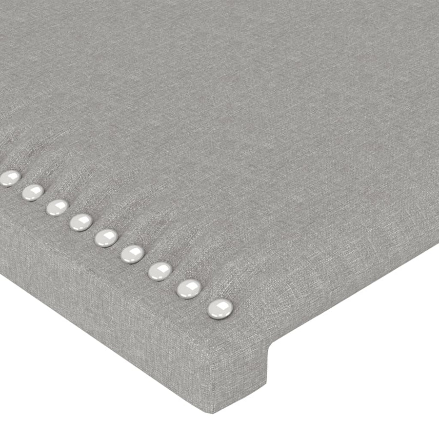 Hoofdbord Led Stof Lichtgrijs 147 x 16 x 118/128 cm