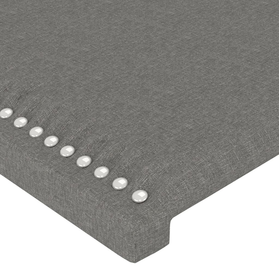 Hoofdbord Led Stof Donkergrijs 147 x 16 x 118/128 cm