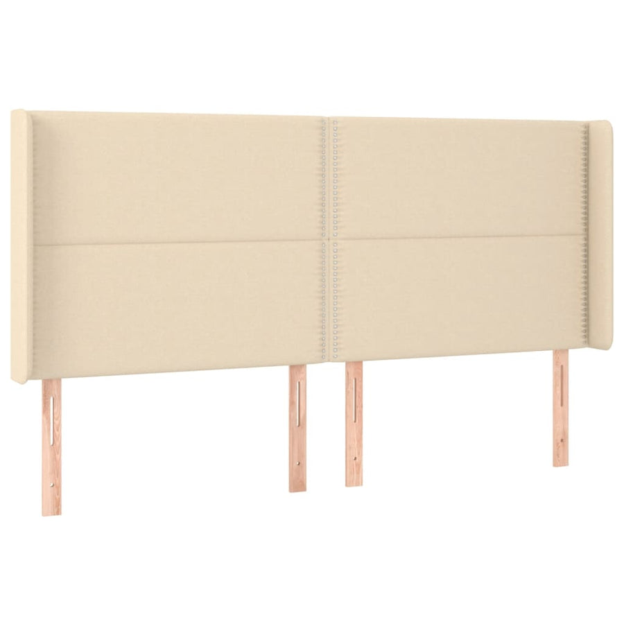 Hoofdbord Led Stof Kleurig Crème 183 x 16 x 118/128 cm