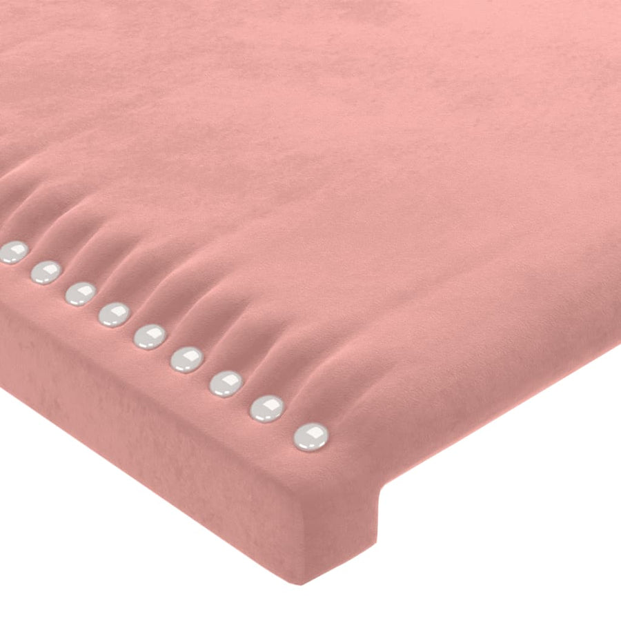 Hoofdbord Led Fluweel 83 x 16 x 118/128 cm Roze
