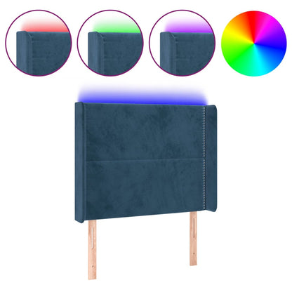 Hoofdbord Led Fluweel 103 x 16 x 118/128 cm