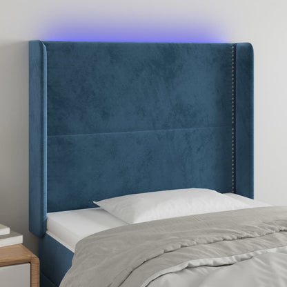 Hoofdbord Led Fluweel 103 x 16 x 118/128 cm